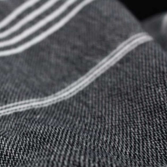 Quick Dry Beach Towel Turkish Cotton Peshtemal Black White Stripe Sarong Spa - Picture 5 of 7